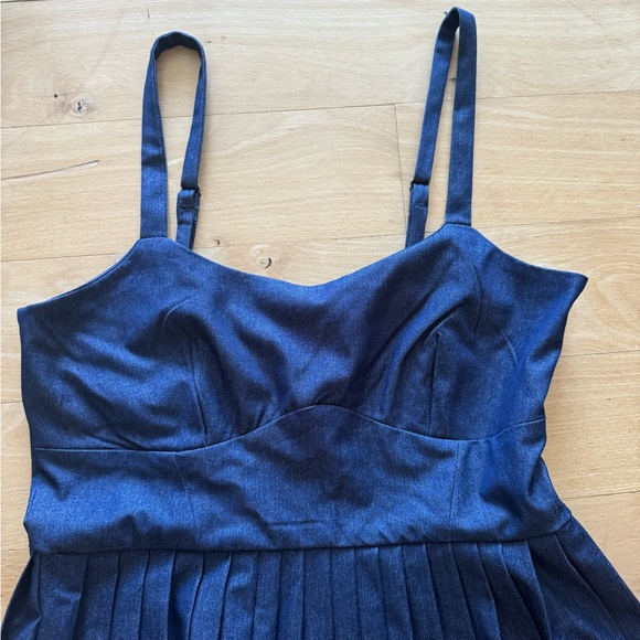 TRIXXI | Pleated Denim Dress - Picture 2 of 5